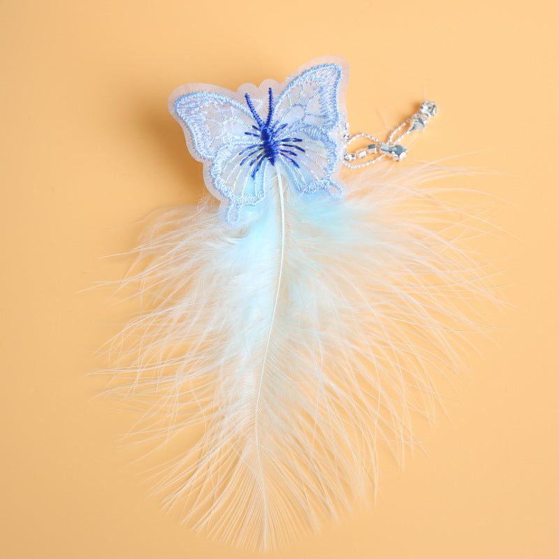 Wholesale Yarn Butterfly Feather Accessories Accessories Hair Jewelry Bag Pendant Accessories